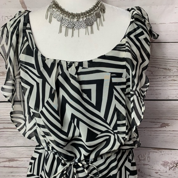 NWT Umgee Diagonal Print Sleeveless Dress - Picture 3 of 11